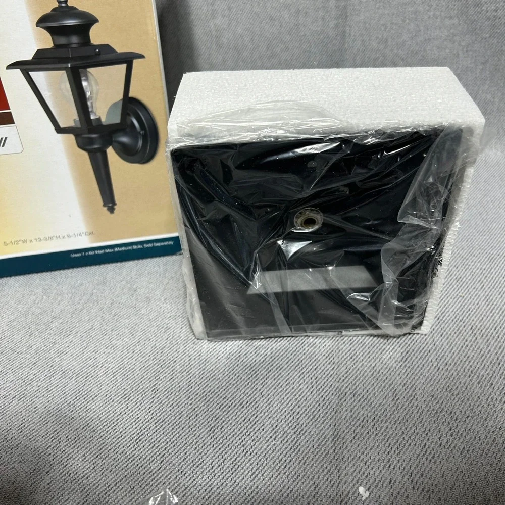Patriot Lighting Colonial II Outdoor Wall Lantern Black Clear Glass 356-4031